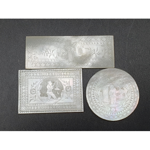 53 - A 19th century rosewood Games Box with mother of pearl inlay to the lid depicting playing cards, con... 