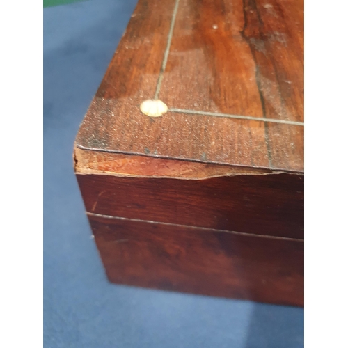 6 - A rosewood Writing/Jewellery Box lacking interior, a H. Upmann Habana Cigar Box, two small hardwood ... 