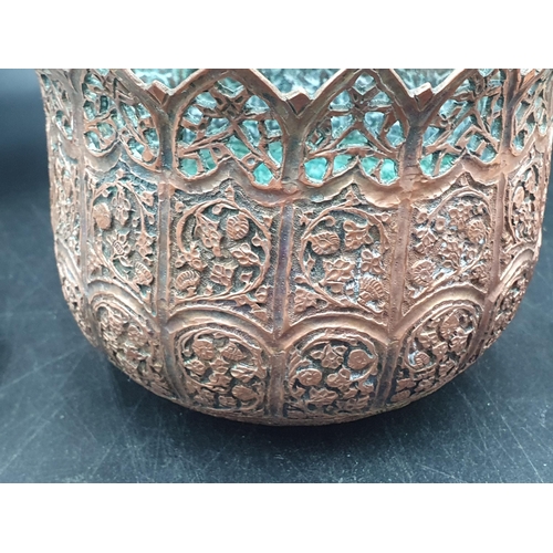 64 - Eastern Metalware including Jardinieres, Plates, Trinket Box, Pepper Mill, Trays,  etc (R4)