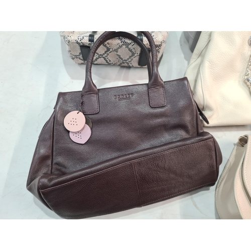 73 - A red leather Handbag by Radley London, and six other leather Handbags by Radley, Demellier, etc (R3... 