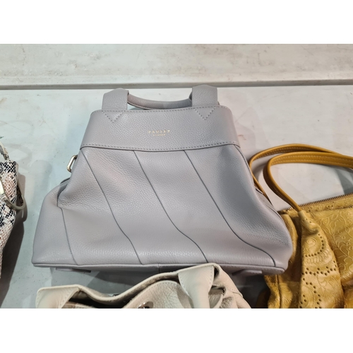 73 - A red leather Handbag by Radley London, and six other leather Handbags by Radley, Demellier, etc (R3... 