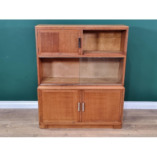 A Minty Library Specialists Oxford oak Stacking Bookcase, 3ft 7