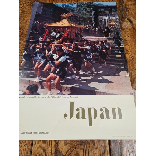 84 - Six Travel Posters: Japan, Hawaii, South Pacific and Fiji. (R3)