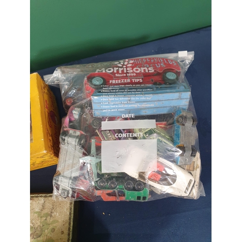 90 - A selection of Tins, two wooden Jigsaws, two Pocket Watches, a quantity of play worn Models, Playing... 