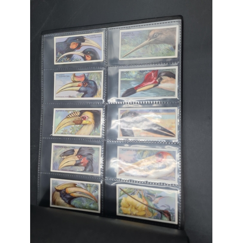 96 - A green Album containing Sets of Cigarette Cards including dogs, birds, historians, paintings, kings... 