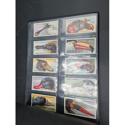 96 - A green Album containing Sets of Cigarette Cards including dogs, birds, historians, paintings, kings... 