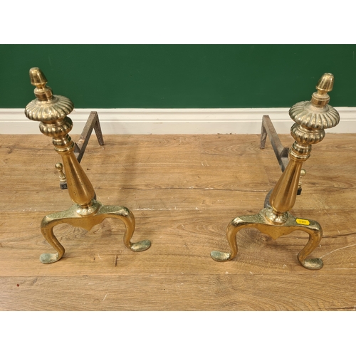 A pair of brass Fire Dogs (R8)