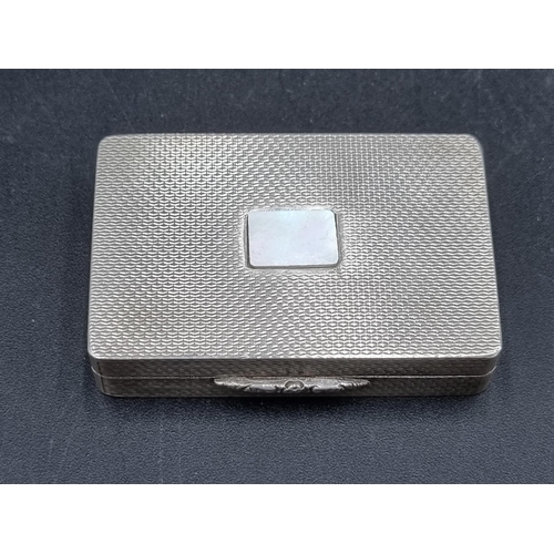 126 - An Elizabeth II silver Snuff Box with engine turning, Edinburgh 2000