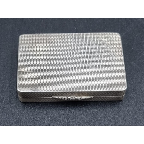 126 - An Elizabeth II silver Snuff Box with engine turning, Edinburgh 2000