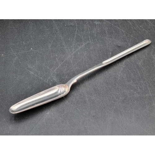 133 - A George III silver Marrow Scoop engraved initials, London 1801