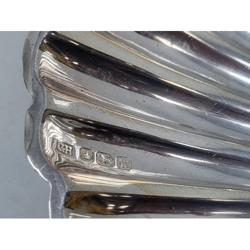 161 - A George V silver Butter Shell on ball feet, Sheffield 1914
