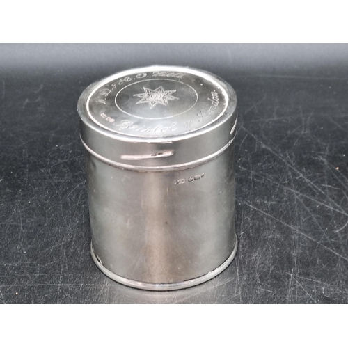 162 - A George V silver Cigarette Box and Cover engraved W.D & H.O Wills, Bristol & London, Sheffield 1931