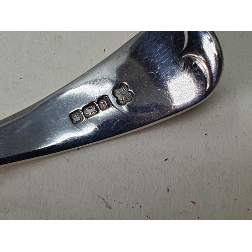 184 - A pair of George V silver small Ladles old english pattern, Sheffield 1913, and a modern silver Dish... 