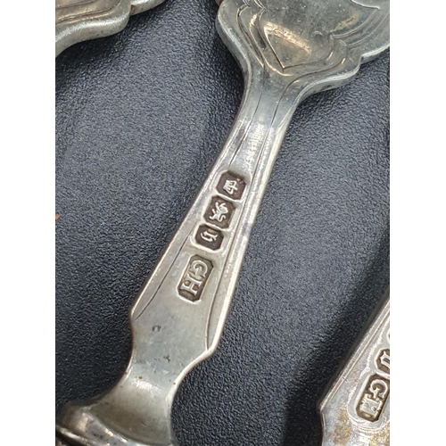 188 - One dozen Victorian/Edward VII silver Fish Knives and Forks, Sheffield 1896/ 1900 & London 1906, etc