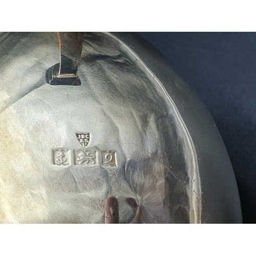 190 - An Elizabeth II silver Sauce Boat with leafage scroll handle on hoof feet, Birmingham 1965, 215gms