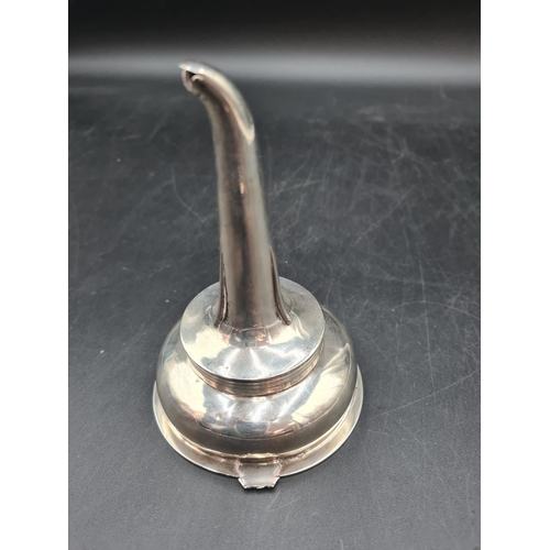209 - A Georgian silver Wine Funnel with reeded rims, marks rubbed, A/F
