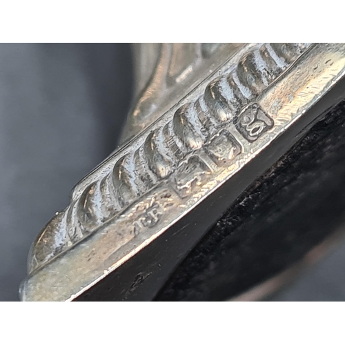 210 - A pair of Edward VII silver Taper Sticks with knop stems on gadroon square bases, London 1902, 5in