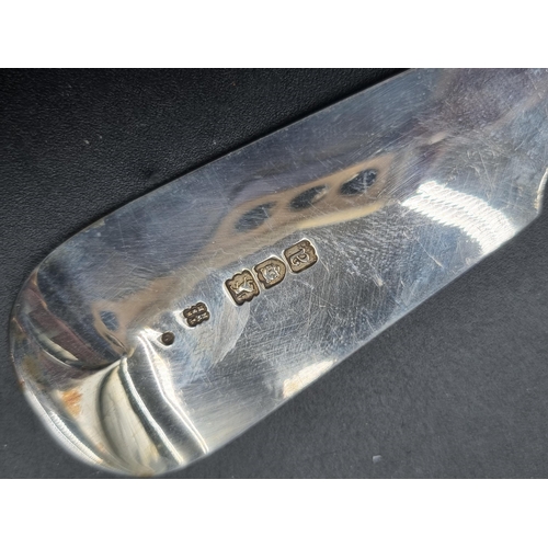 213 - A Victorian silver Canteen of Cutlery fiddle pattern, London 1896, viz: 18 Dinner & Dessert Forks, (... 