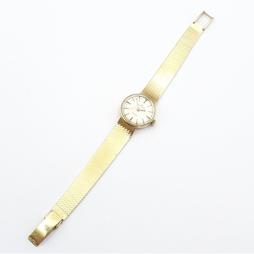 262 - A lady's Eterna-Matic Wristwatch the round silvered dial with hourly baton markers, case width appro... 