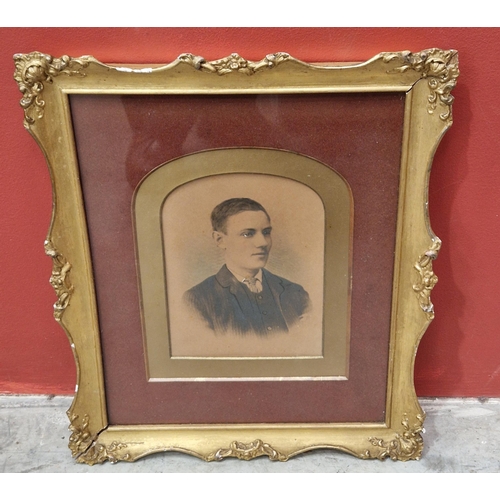 369 - DENNIS GILBERT.' Undressing', signed, pencil, 6 x 3 1/2 in; an Edwardian photogravure portrait print... 