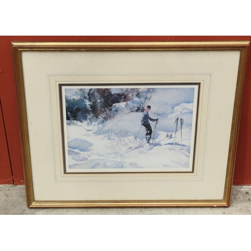 369 - DENNIS GILBERT.' Undressing', signed, pencil, 6 x 3 1/2 in; an Edwardian photogravure portrait print... 