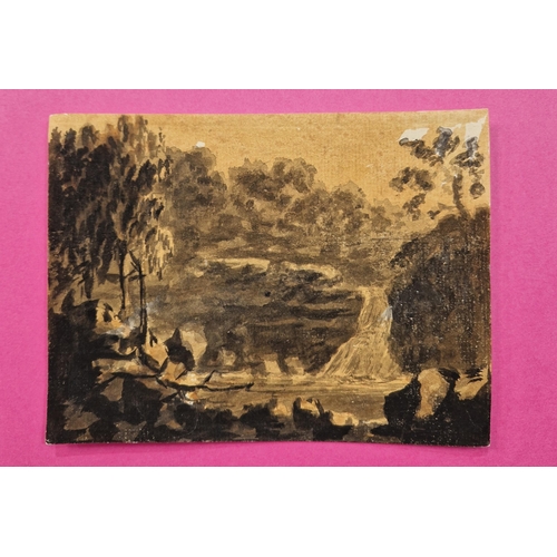 364 - ASCRIBED TO HENEAGE FINCH, 4th EARL OF AYLESFORD. A view towards Port Eliot, Cornwall, grey wash, 6 ... 