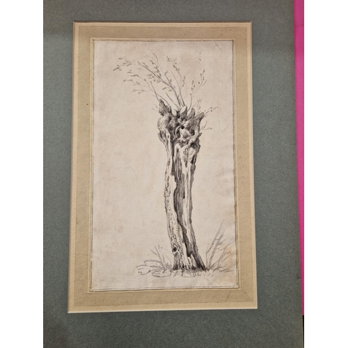 364 - ASCRIBED TO HENEAGE FINCH, 4th EARL OF AYLESFORD. A view towards Port Eliot, Cornwall, grey wash, 6 ... 