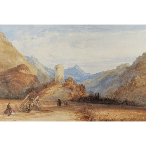 365 - THOMAS LINDSAY. 'Study near Rhaidyr', signed, and inscribed, watercolour, 10 x 13 in; a watercolour ... 