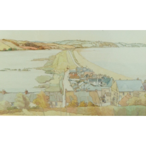 368 - REGINALD HAGGAR. 'Slapton Sands', signed and dated 1939, watercolour, 9 x 14 in; a watercolour attri... 