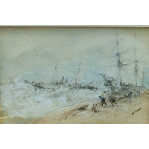 368 - REGINALD HAGGAR. 'Slapton Sands', signed and dated 1939, watercolour, 9 x 14 in; a watercolour attri... 