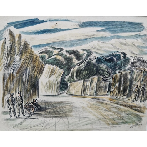 370 - CECIL KEELING. 84th by the Road; Bridge over the Qara-Su; and 'Market at Taq-I-Buston', all inscribe... 