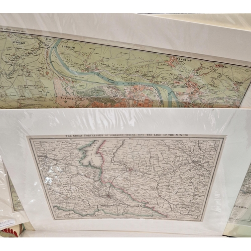 374 - GUILLAUME DE L'ISLE. Map of Flanders, engraved map, hand coloured, Pl.19 x 24 in, unframed; various ... 