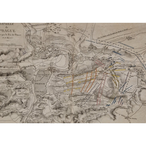 374 - GUILLAUME DE L'ISLE. Map of Flanders, engraved map, hand coloured, Pl.19 x 24 in, unframed; various ... 