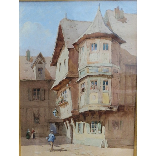 387 - HERBERT PARSONS WEAVER. 'Baccarach, the oldest Inn in Alsace Lorraine', signed, and inscribed on a l... 