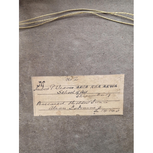 387 - HERBERT PARSONS WEAVER. 'Baccarach, the oldest Inn in Alsace Lorraine', signed, and inscribed on a l... 