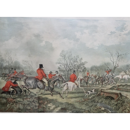 395 - AFTER JOHN FREDERICK HERRING. Fox Hunting Scenes, Pl.1-4, coloured engravings, Pl.12 x 16 in; and a ... 