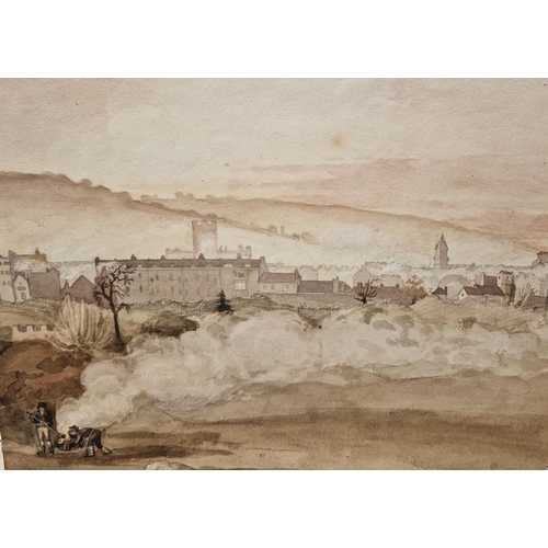 398 - W. HARFORD. Plough-Time, signed, watercolour, unframed, 6 1/2 x 8 1/2 in; a small selection of unfra... 
