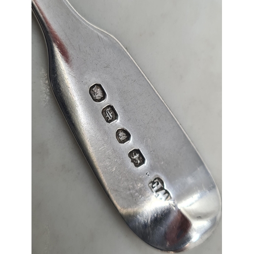 28 - Six Victorian silver Dessert Spoons fiddle pattern, various assay offices and dates including Exeter... 