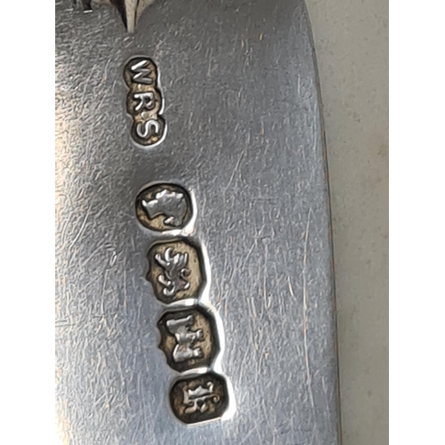 29 - A Victorian silver Table Spoon fiddle pattern engraved initials, Exeter 1845, a Dessert Spoon, Exete... 