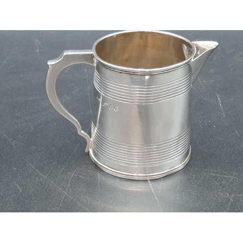 34 - WITHDRAWN: A George IV silver Jug with reeded bands, London 1822, 107gms