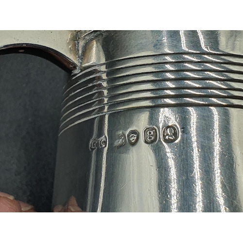 34 - WITHDRAWN: A George IV silver Jug with reeded bands, London 1822, 107gms