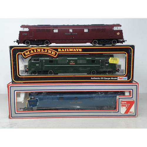 162 - A boxed Lima 00 gauge diesel Locomotive 'Western Renown' No.D1071 in BR blue livery, a boxed Mainlin... 
