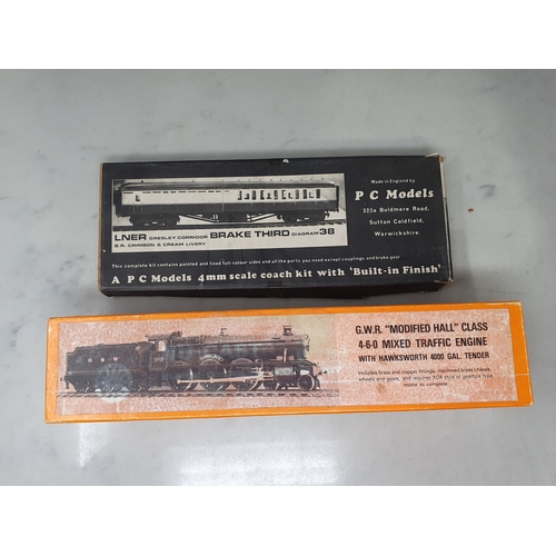 166 - A boxed Nu-Cast white metal and brass 4mm scale Kit of a GWR 'Modified Hall' Class 4-6-0, appears co... 