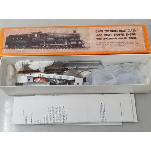 166 - A boxed Nu-Cast white metal and brass 4mm scale Kit of a GWR 'Modified Hall' Class 4-6-0, appears co... 