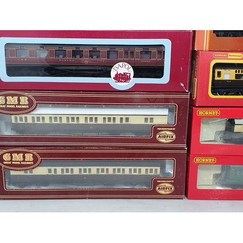 273 - Ten boxed 00 gauge GWR, SR and LMS Coaches including Airfix GMR B Set Brake, GWR Class B Suburban, H... 