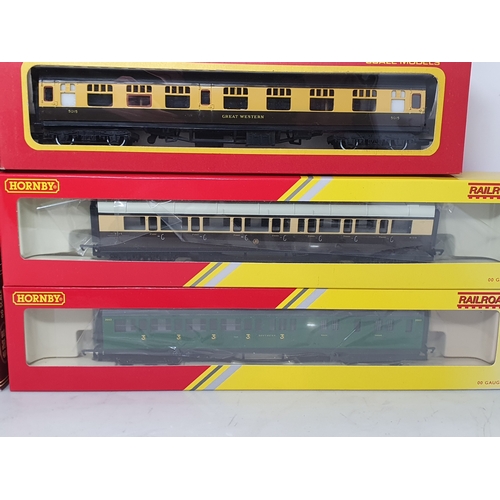 273 - Ten boxed 00 gauge GWR, SR and LMS Coaches including Airfix GMR B Set Brake, GWR Class B Suburban, H... 