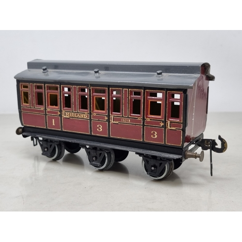 439 - A rare 0 gauge Carette Clemenson Midland Region 6-wheel 1/3rd Class Clerestory Coach, Ex