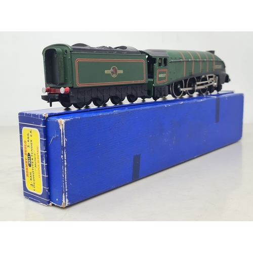 91 - A boxed Hornby Dublo 3211 'Mallard' with nickel silver driving wheels, M, showing no signs of use. B... 