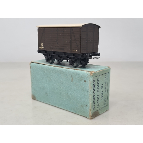 98 - A boxed Hornby Dublo pre-war D1 SR Goods Van, Nr M-M, faint crazing to roof, box Ex plus complete wi... 