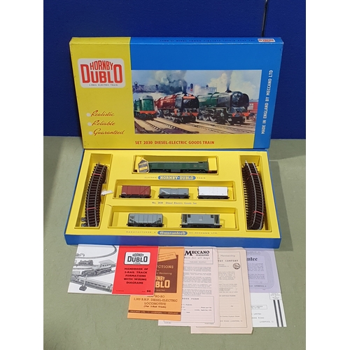 128 - A boxed Hornby Dublo 2030 Bo-Bo Diesel Goods Set, superb example showing no signs of use. Box perfec... 